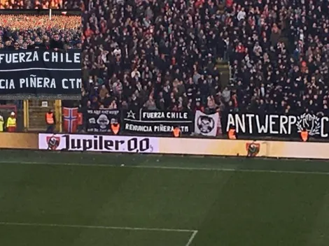 Hinchas de Bélgica apoyan las manifestaciones e insultan a Piñera
