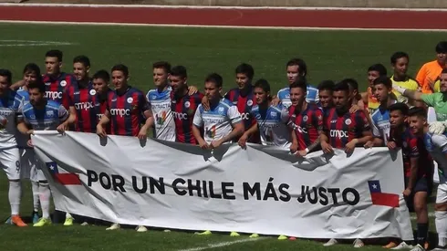 El mensaje al principio del partido entre Iberia y Recoleta.