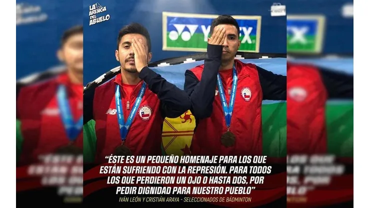 Los seleccionados nacionales solidarizaron con las víctimas de la represión.