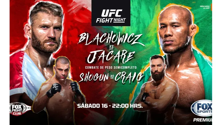 La UFC se vive en Fox Sports Premium con Blachowicz vs Jacare.