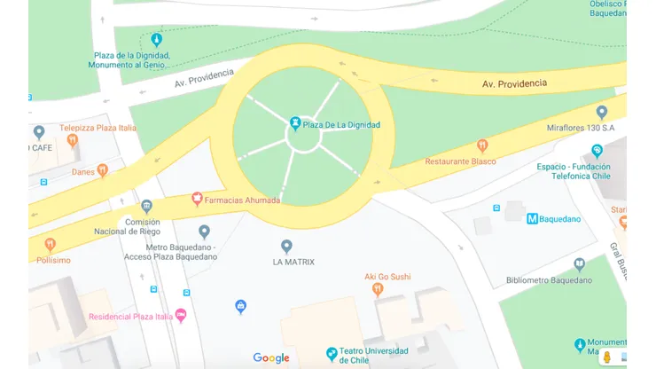 Google Maps rebautiza Plaza Italia