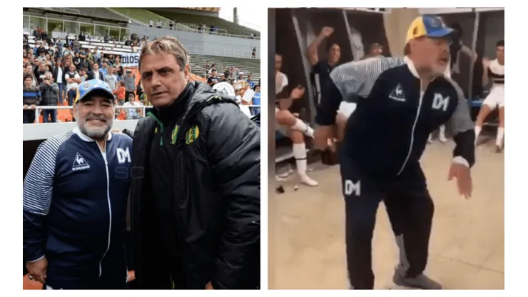 Maradona bromea a ex DT de la U: "La 10 era mia, la de Hoyos la 16"