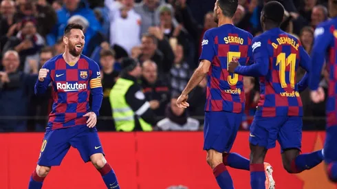 Messi y Barcelona celebran.