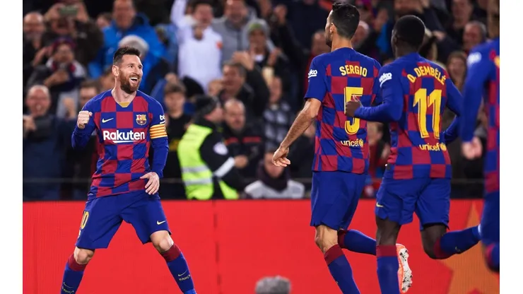 Messi y Barcelona celebran.