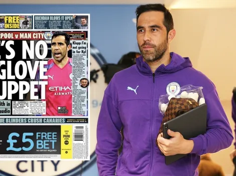 Diario inglés trolea a Claudio Bravo antes de enfrentar a Liverpool: "No es un títere"