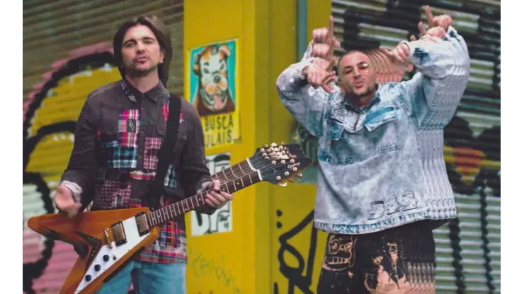 Juanes con el rapero Crudo Means Raw