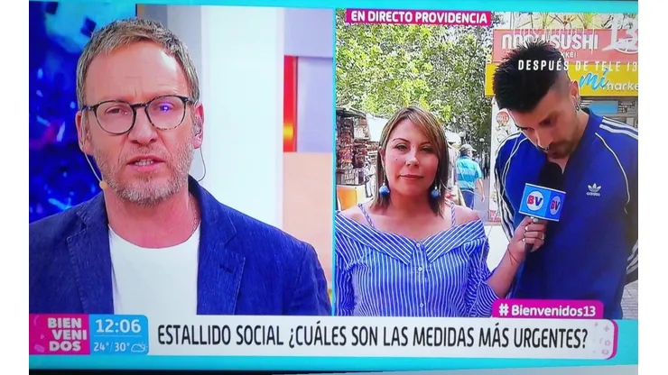 El animador a pantalla doble con Juan.