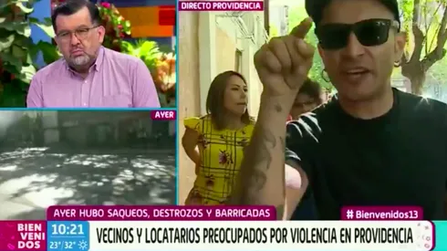 El sujeto irrumpió en una conversación que sostenían los panelistas con gente en la calle.