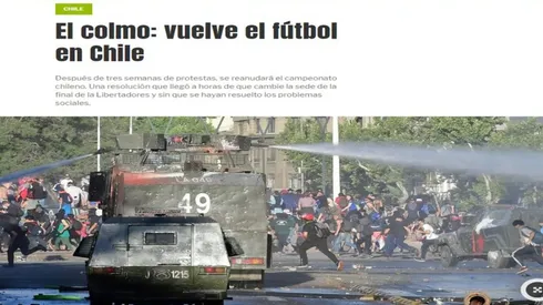 Olé y el regreso del fútbol chileno.