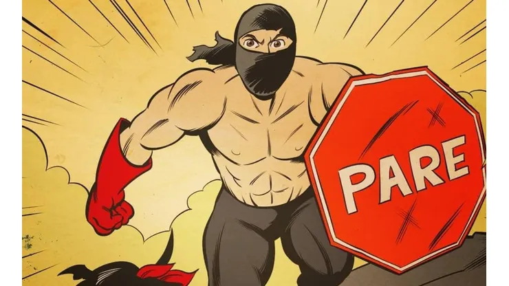 El artista chileno Guido Salinas creo su propia versión del personaje que fue visto en una protesta.