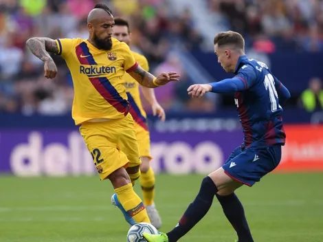 Levante golea al Barcelona con Arturo Vidal entre los titulares