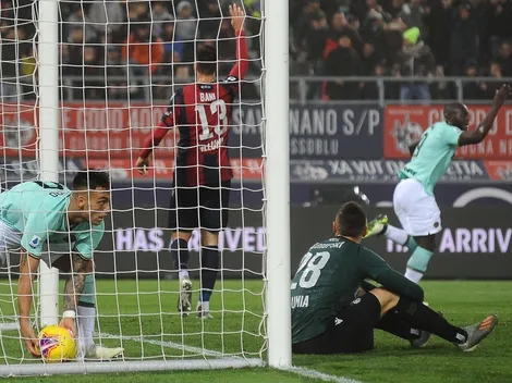 Medel disputa el cierre del partido de Bologna ante Inter