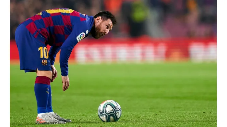 Messi marcó 44 goles de tiro libre con Barcelona.