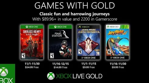 Xbox Live Gold: Sherlock Holmes lidera los juegos gratis de noviembre