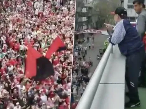 Video: El espectacular recibimiento de los hinchas de Newell's a Maradona