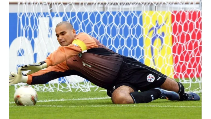 Chilavert durante el Mundial de Corea y Japón 2002.