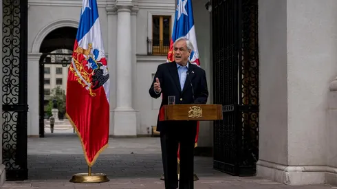 Presidente Sebastián Piñera en el Palacio de La Moneda.