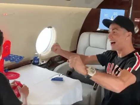 Video | CR7 derrota a su hijo en un juego y lo celebra en su cara