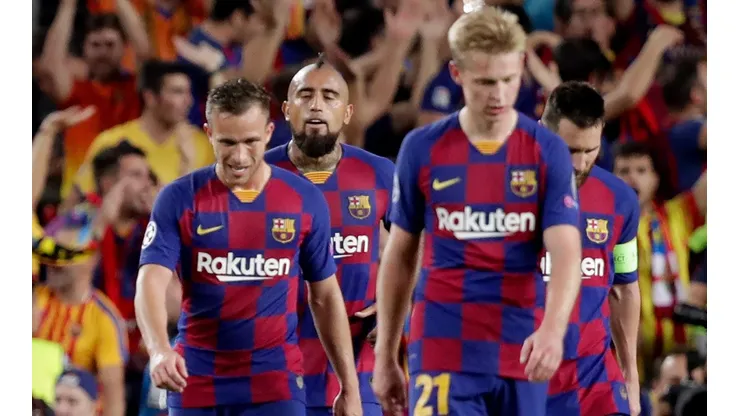 Los jugadores del Barça tuvieron un cara a cara.