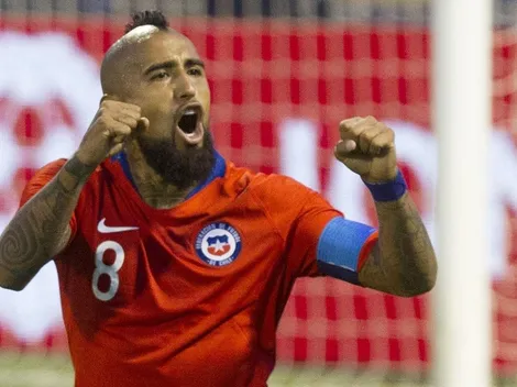 Arturo Vidal festeja la Plaza Italia repleta y pacífica