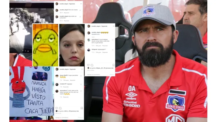 Osvaldo Alegría mostró todo su descontento a través de su cuenta de Instagram