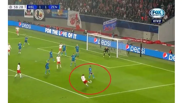 El golazo con el que el Leipzig se impuso al Zenit