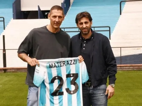 Materazzi visita a Diego Milito y a Racing antes de ir al Superclásico