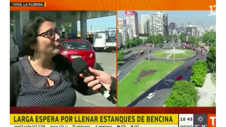 Una de las jóvenes que encaró al periodista de Canal 13.