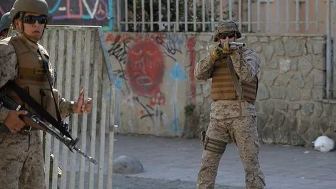 El hecho se registró en el corazón de Santiago.