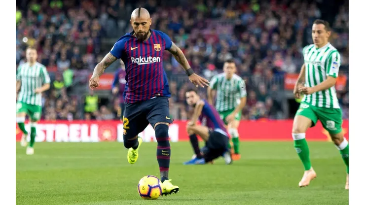 Arturo Vidal anotó un gol en el encuentro entre Barcelona y Betis
