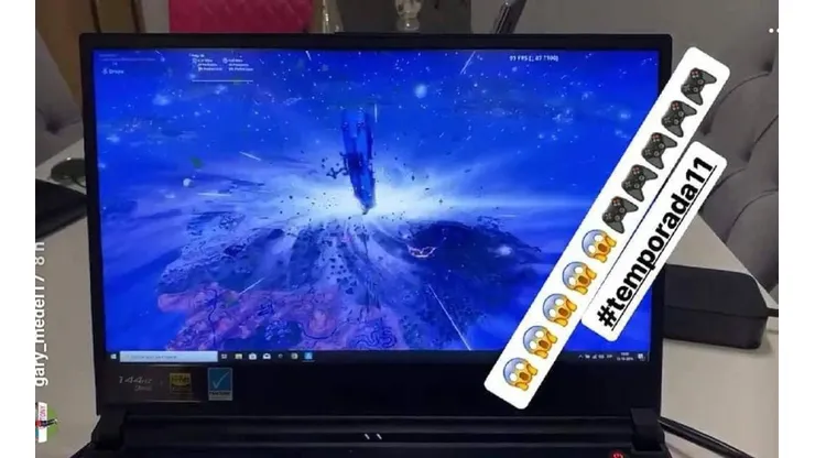 Medel sufre con la destrucción de Fortnite y se queda viendo el agujero negro