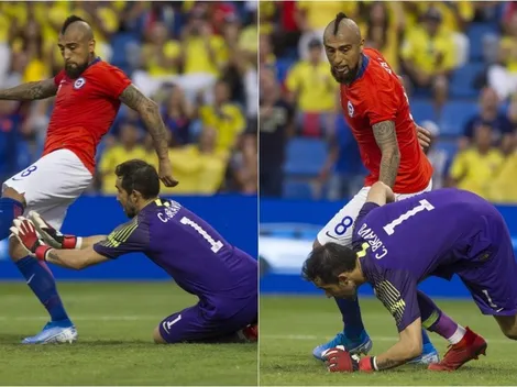 Vidal le ofrece la mano a Bravo y se ayudan contra Colombia