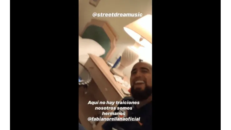 Vidal en sus historias de Instagram.