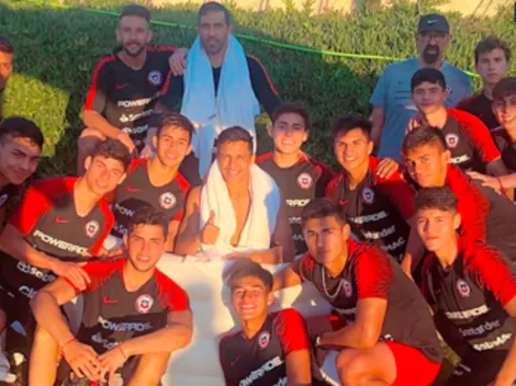 Pura buena onda: Alexis, Isla y Bravo posan junto a la Sub 17