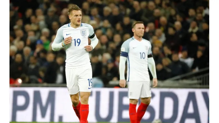Rooney y Vardy compartieron en la selección inglesa.