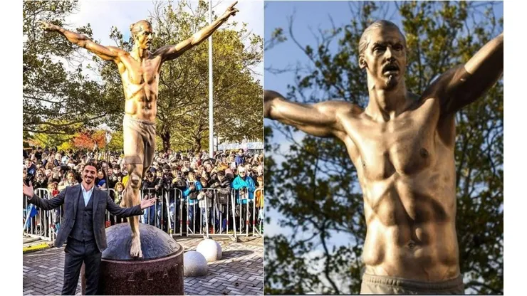 Zlatan y su estatua.