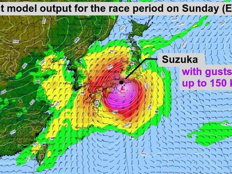 Tifón con ráfagas de hasta 150 km/h amenaza el Gran Premio de Japón