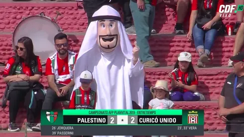 Salida de cadena del corpóreo de Palestino