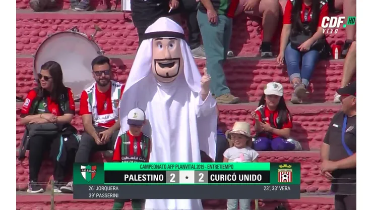 Salida de cadena del corpóreo de Palestino