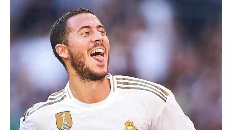 Hazard sonríe por primera vez en el Bernabéu.