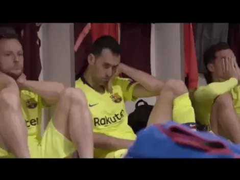 Revelan imágenes del camarín culé tras derrota en Anfield