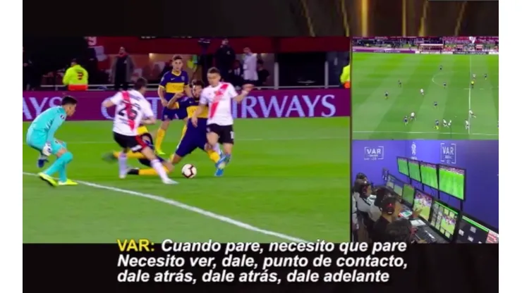 Audio VAR: así los árbitros decidieron el penal a favor de River Plate ante Boca Juniors por Libertadores