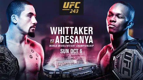 Dónde ver en vivo el UFC 243 - Whittaker vs Adesanya