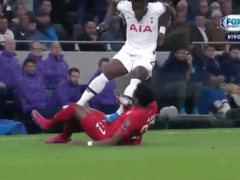 Video | El terrible pisotón de Aurier en las partes nobles de Alaba