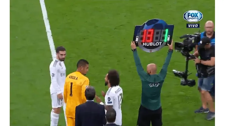 Areola sustituyó a Courtois en mediotiempo