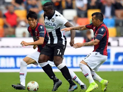 Bologna de Gary Medel cae ante el Udinese y se estanca en la Serie A
