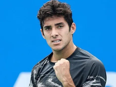 Cristian Garín celebra su paso a cuartos de final del ATP de Chengdu