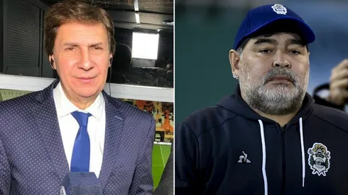 Pons y Maradona en el día del exabrupto.