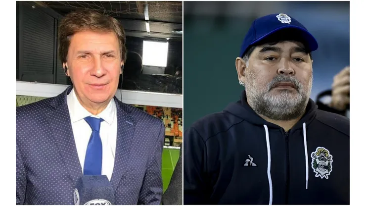 Pons y Maradona en el día del exabrupto.