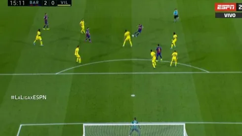 Disparo de media distancia del brasileño.